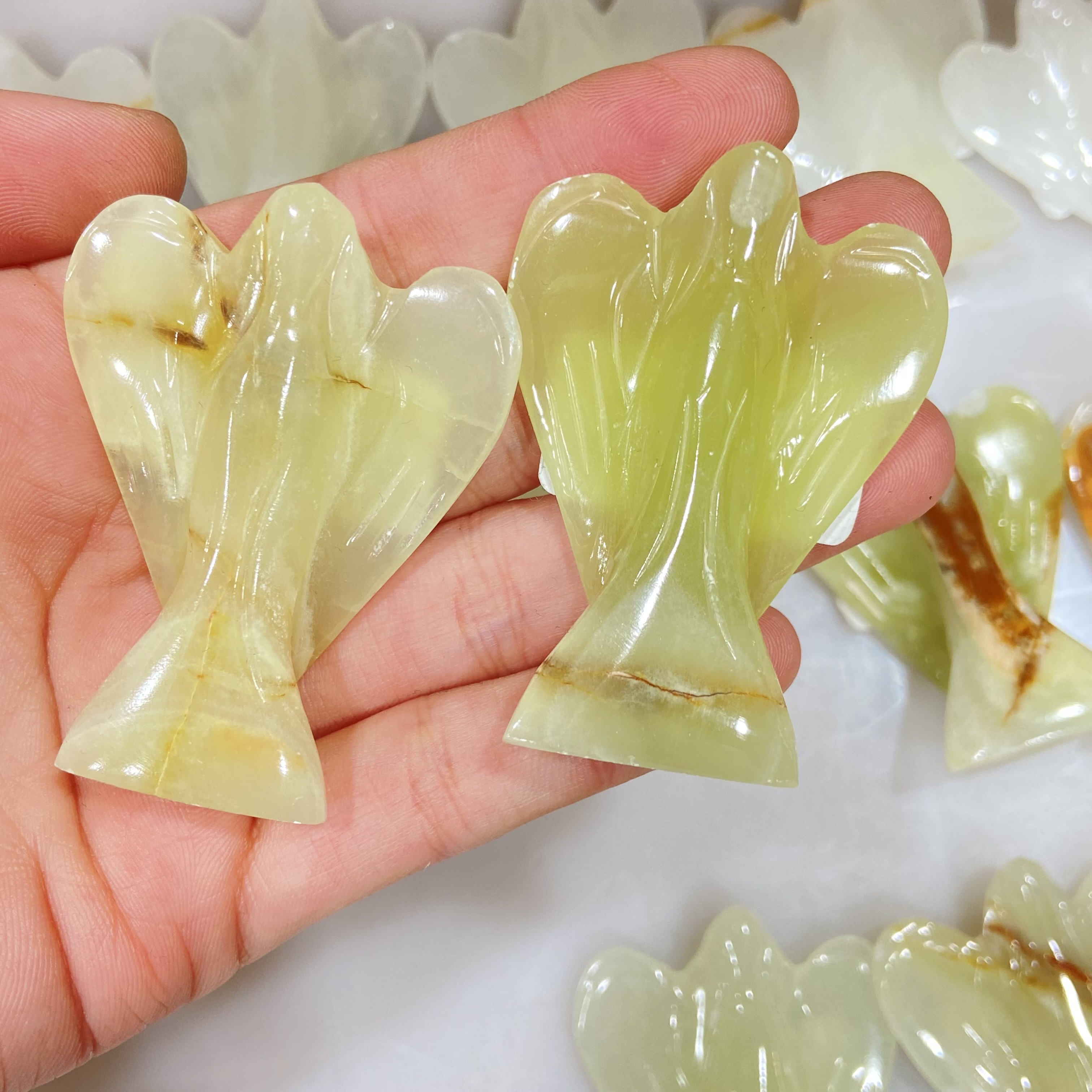 Hot sale High Quality Natural crystals healing stones Afghanistan jade angel Carving piece for decoration and gifts