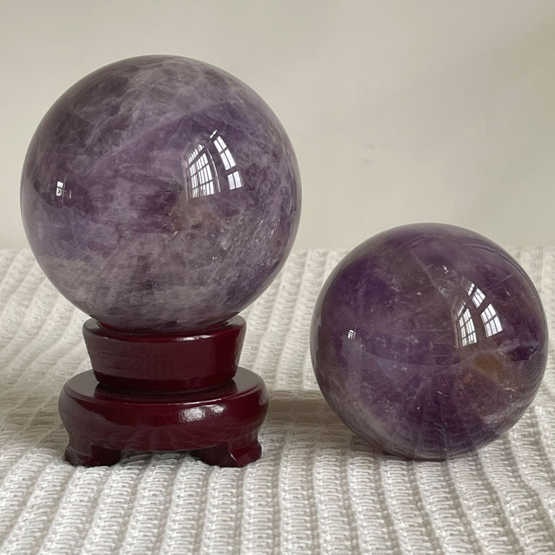 High quality polished amethyst stone sale Natural Reiki Purple Crystal quartz ball for decorations and gifts