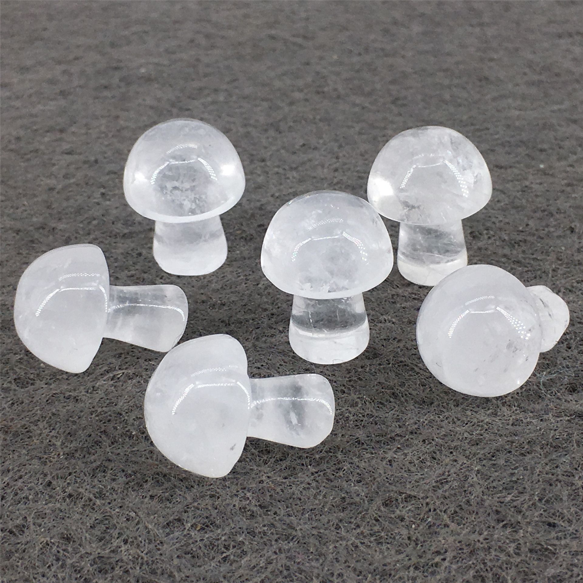 Hot Sale Crystal Healing Stone Natural GemStone Mini Transparent Crystal Mushroom Carving Craft