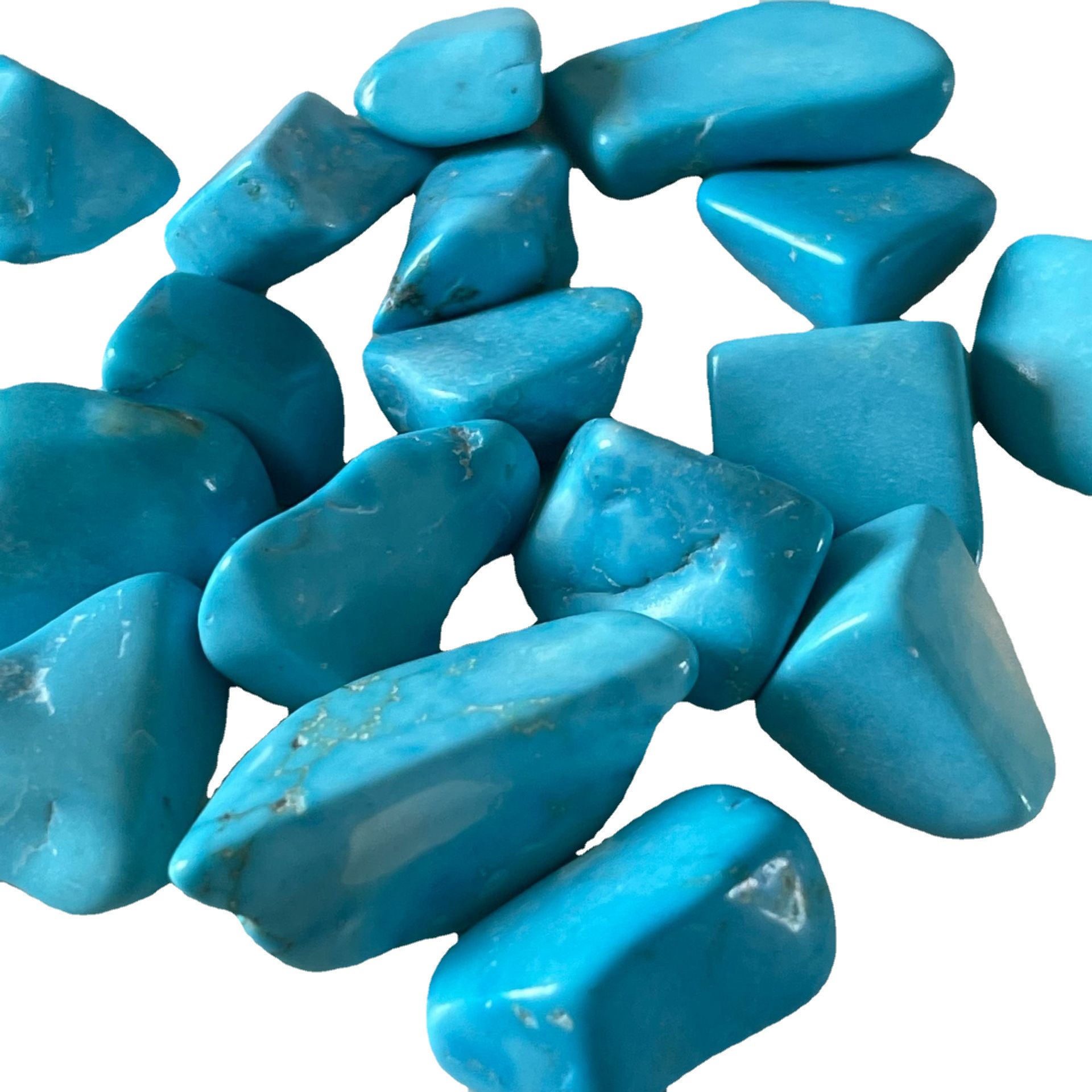 Wholesale high quality natural crystal healing stone turquoise rolling stone treatment stone decoration and gifts