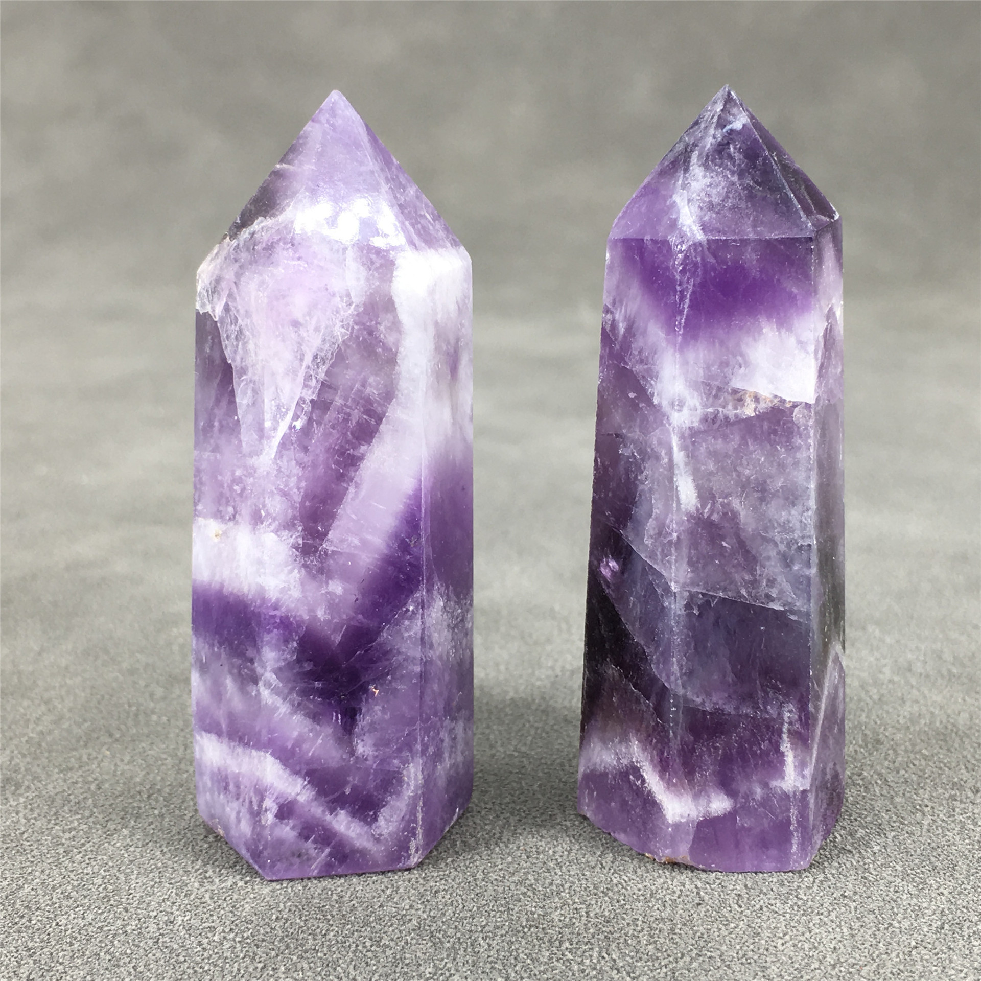 Polished quartz amethyst crystal tower high quality natural healing dream amethyst tower point for fengshui