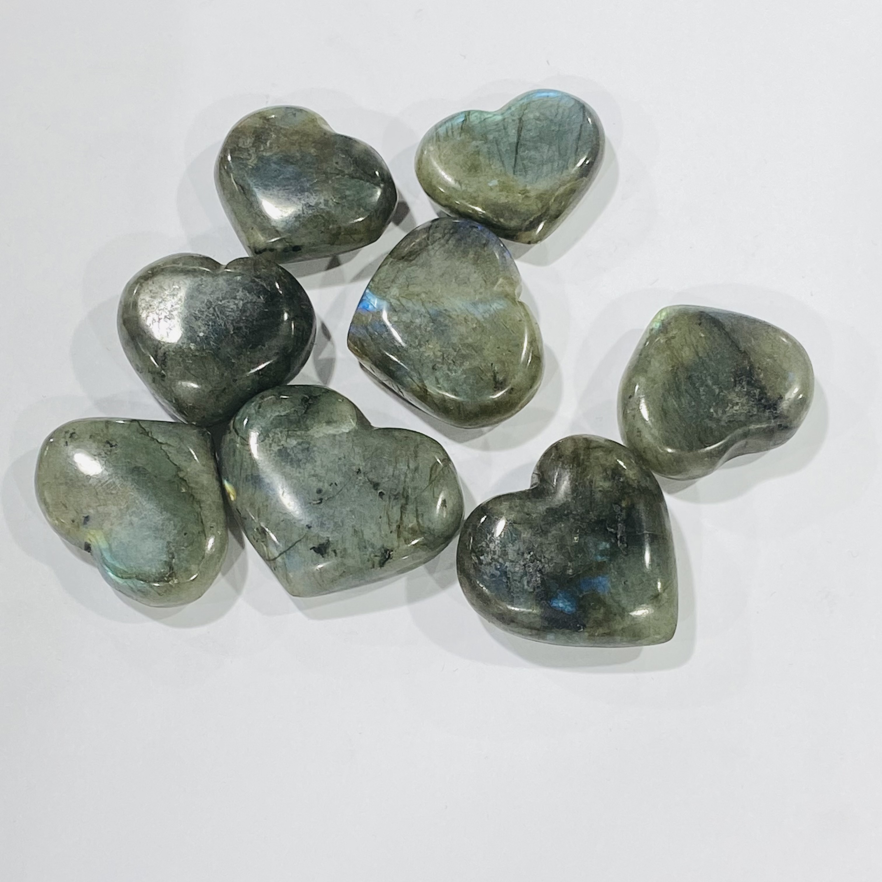 Best Quality various natural crystals healing labradorite stones heart fengshui crystal craft stone for decoration and gifts