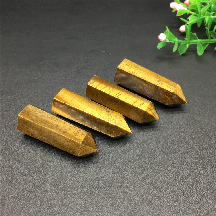 Tigers eye crystal healing stones crafts polished yellow tiger eye stone crystal tower wholesale