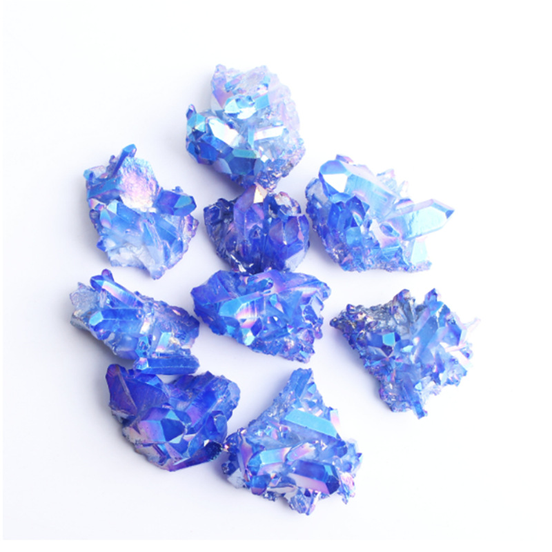 Hot sale High quality natural quartz Crystal all kinds of healing electroplating aura crystal cluster for decoration and energy