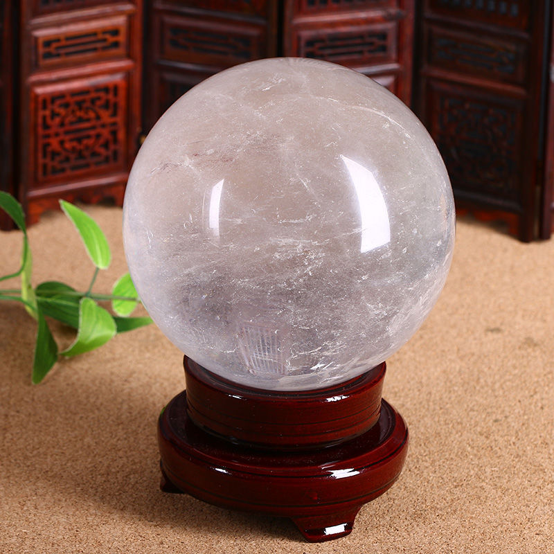 High quality crystal ball natural crystal polished large size transparent crystal ball decoration