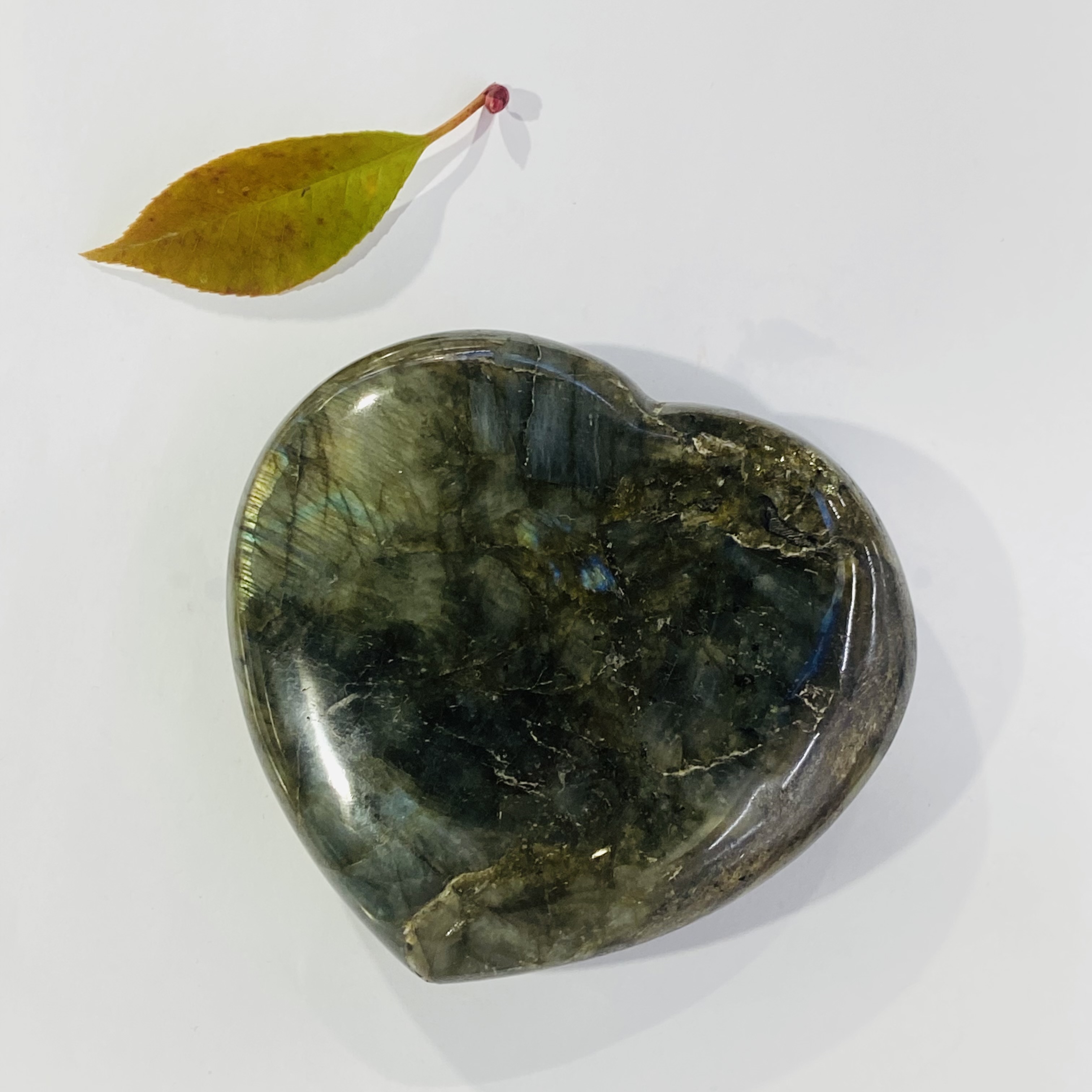 Top saling Natural crystals healing stones labradorite stone Crystal hearts healing crystal for decoration and gifts