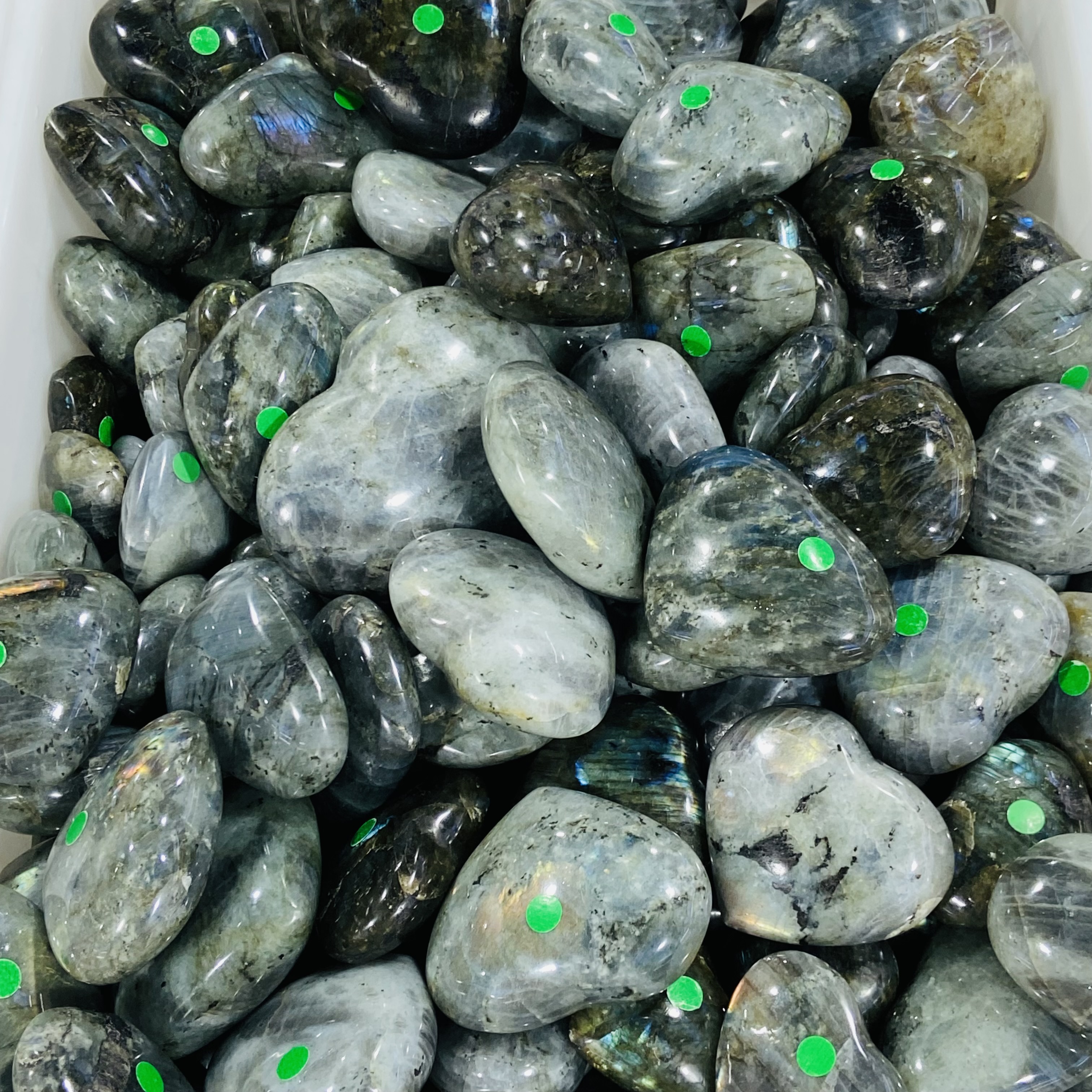 Best Quality Natural crystals healing stones labradorite stone Crystal hearts healing crystal for decoration and gifts