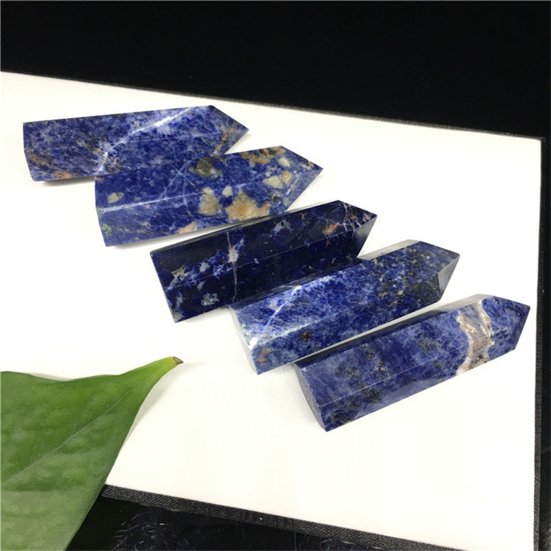 Natural crystal point wholesale wand healing reiki clear blue druzy stone crystal tower for Home Decoration