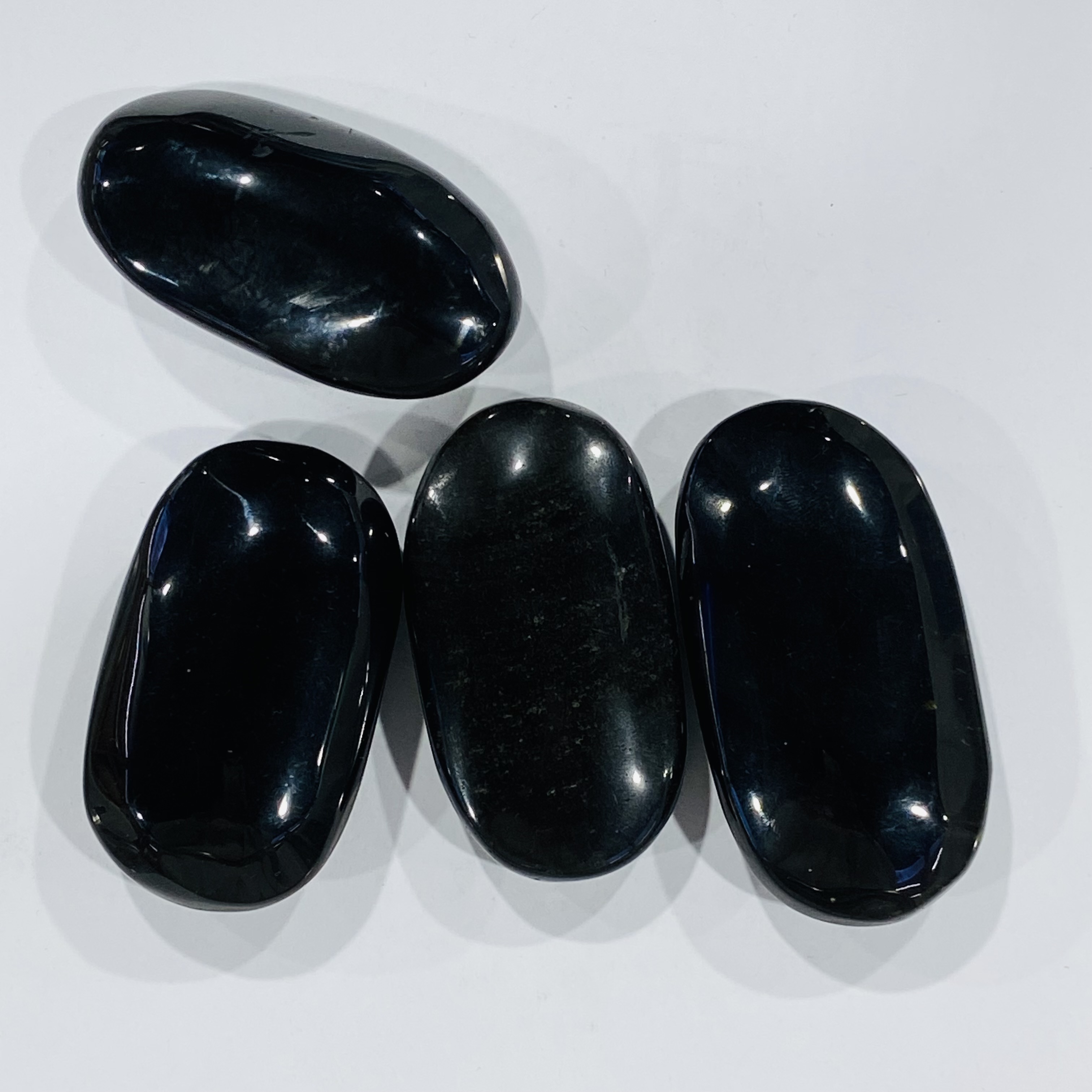 Black obsidian reiki palm stone Crystal Palm Bulk Wholesale Polished Quartz Gemstone obsidian palm stone