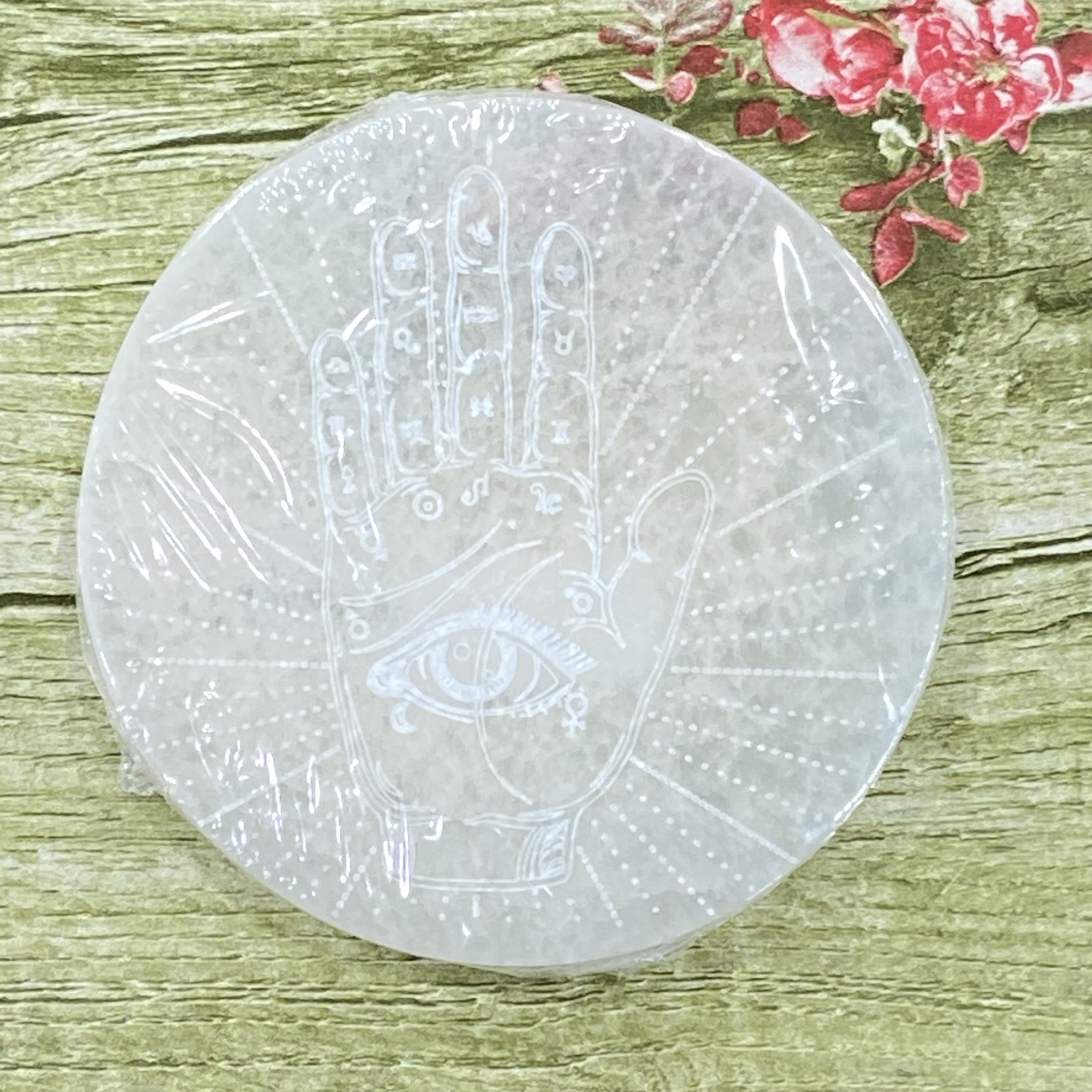 wholesale Natural crystals healing stones Selenite charging plate healing crystal Selenite stone for decoration and energy