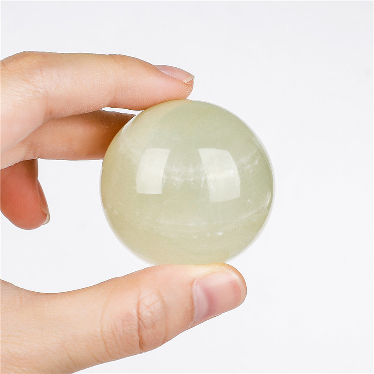 New Arrival Natural Healing Hand Carved Crafts Polished Reiki 4cm Afghanistan Jade Crystal Ball Spheres For Home Decor