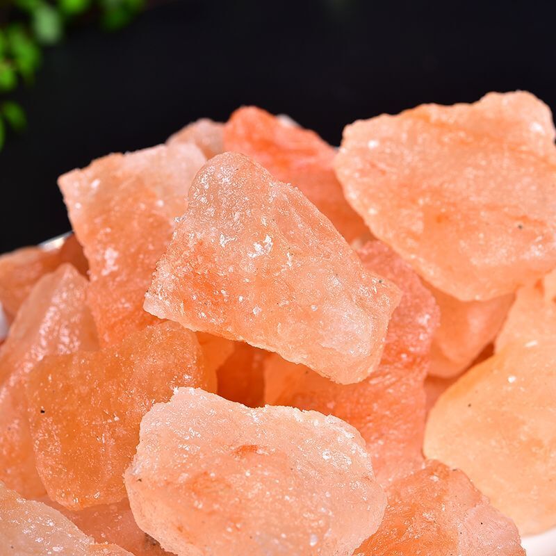 High quality Himalayan orange salt rough stone ice feel beautiful Himalayan salt original aromatherapy stone decoration