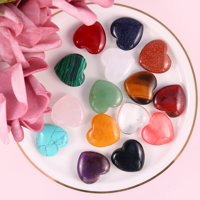 Wholesale good price Natural Healing heart crystal stone polishing heart shaped quartz crystals SAMEI JEWELRY