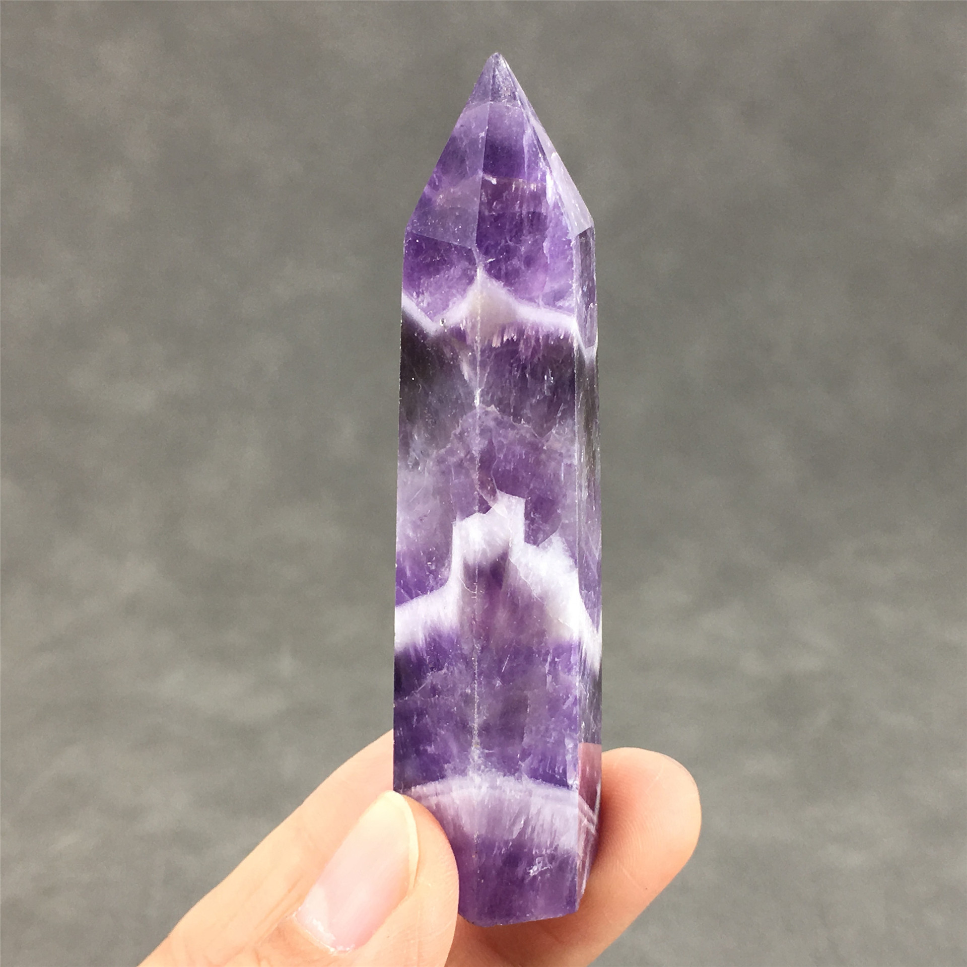 Polished quartz amethyst crystal tower high quality natural healing dream amethyst tower point for fengshui