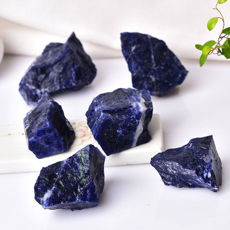 Hot sale natural crystal healing stone blue dot stone and rough crystal rough stone decoration and gifts