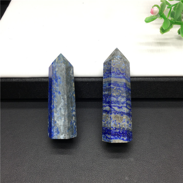 Bulk wholesale natural lapis lazuli fengshui decoration healing reiki lapis lazuli crystal point tower