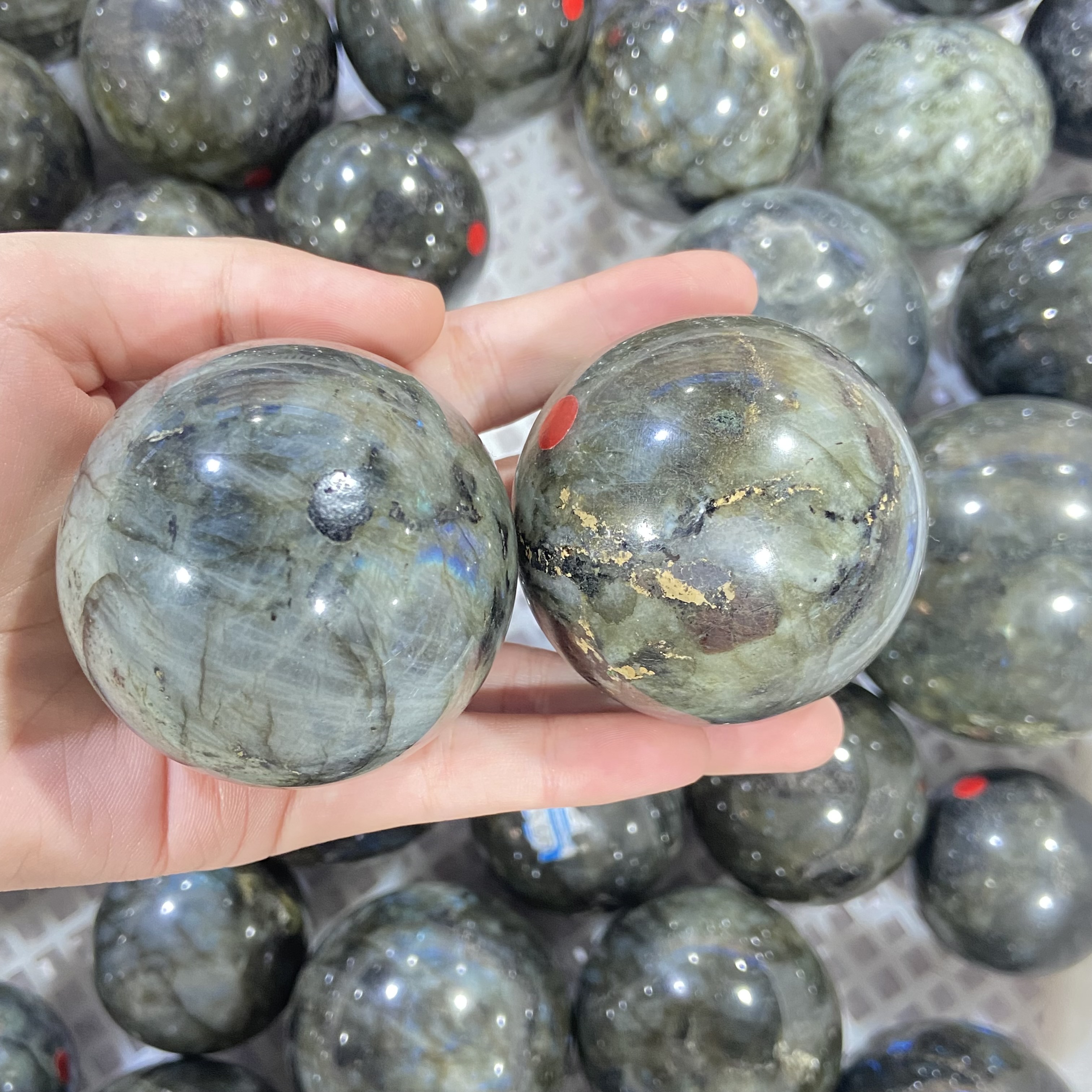 High quality natural crystals healing stones sphere gemstone polishing reiki crystal labradorite ball for home decor