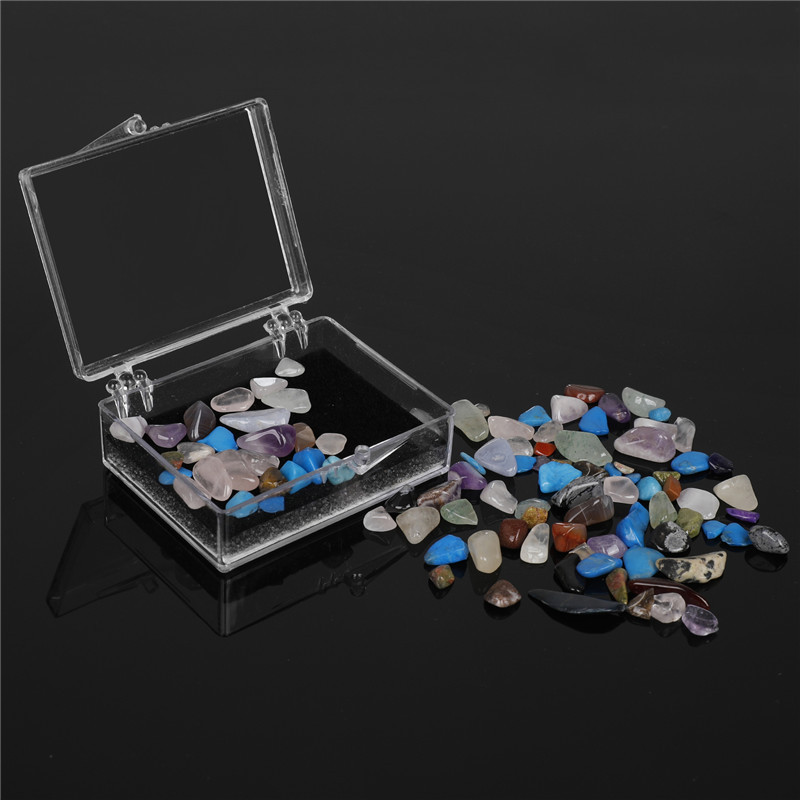 Wholesale reiki tumbled stones natural mineral stone mixed polishing gem crystal tumbled stone gravel boxed for decoration