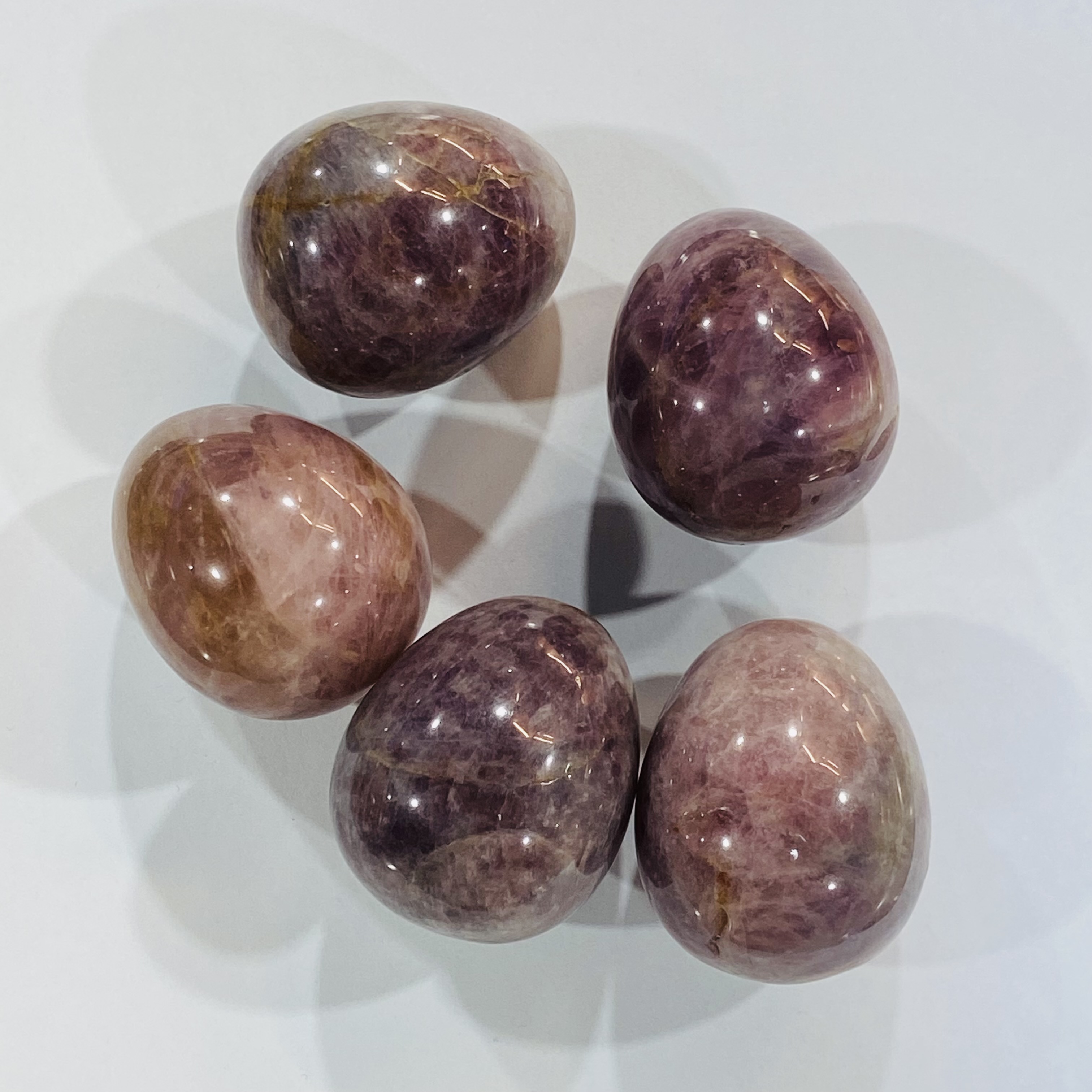 Natural crystals healing stones Miscellaneous purple pink egg crystal stones healing crystal for decoration and gifts