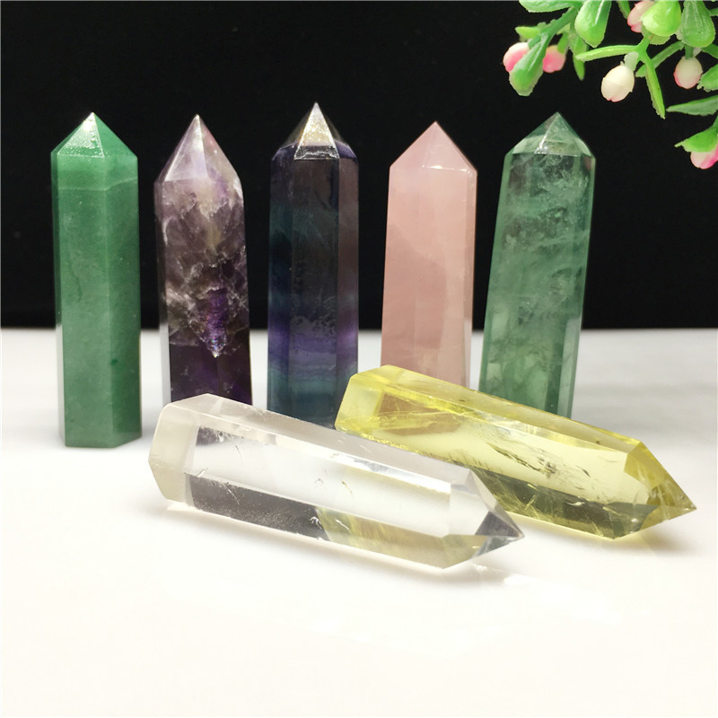 Green fluorite gemstone crystal point tower natural reiki clear green fluorite crystal quartz tower for decoration