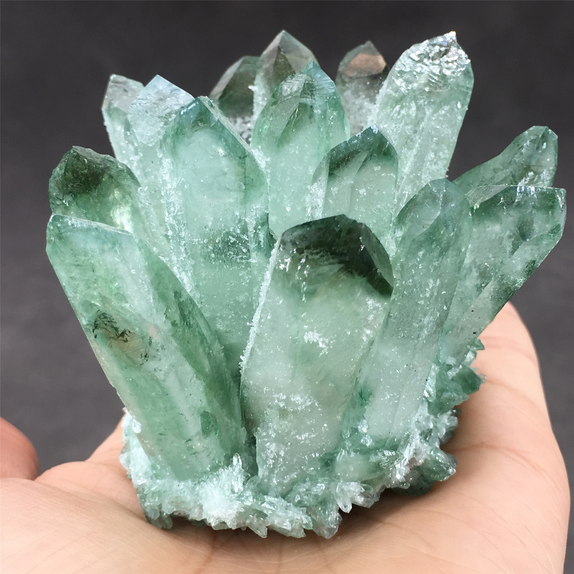 Best selling cluster crystal wholesale folk crafts reiki gemstones natural quartz green crystal cluster for healing