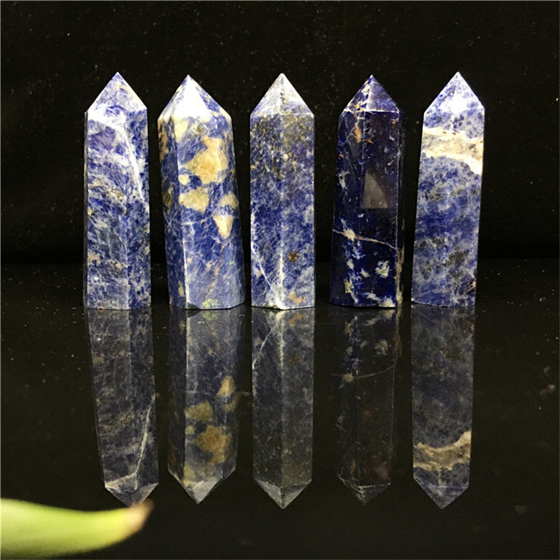 Natural crystal point wholesale wand healing reiki clear blue druzy stone crystal tower for Home Decoration