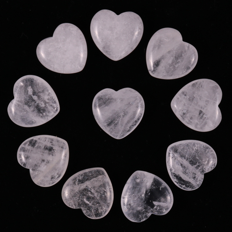 Hot Sale healing heart shaped crystal stones wholesale natural reiki crystal hearts stone palm for decoration