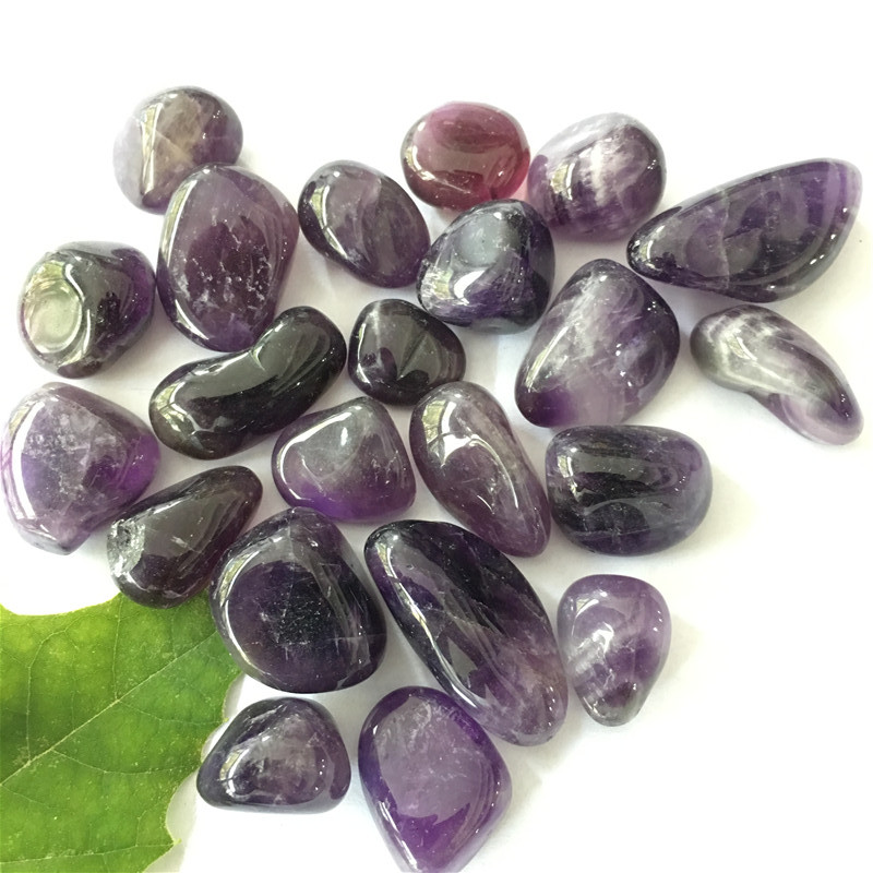 Crystal tumbled gravel crystals healing stones natural reiki deep amethyst raw stone polished crystal stone tumbled