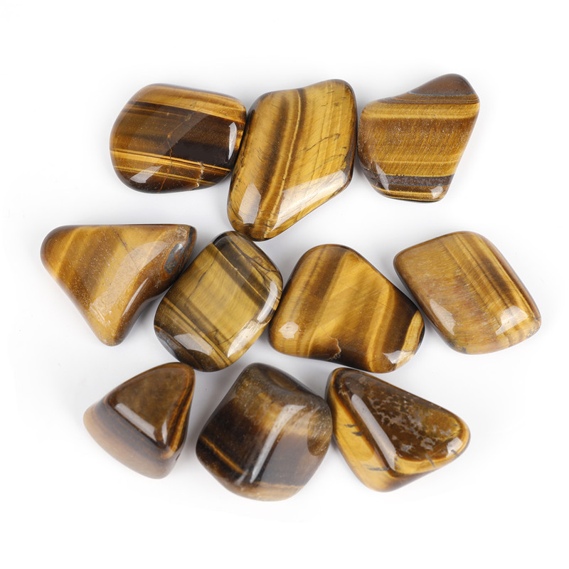 Natural polished tiger's eye gem wholesale bulk crystal healing golden tiger's eye gravel tumbled stone for decoration