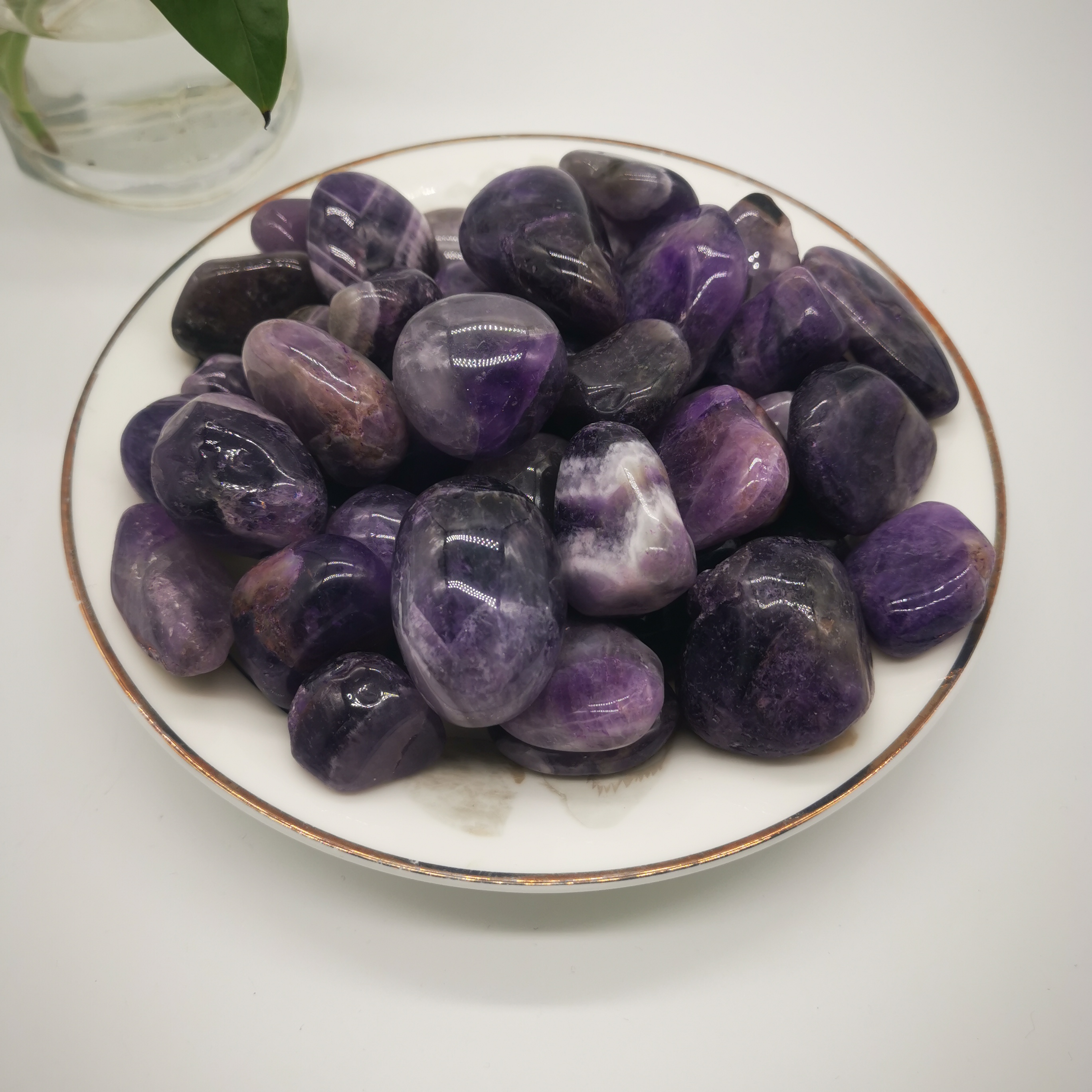 High quality fengshui stone amethyst gravel natural reiki dream amethyst crystal healing tumbled stones for sale