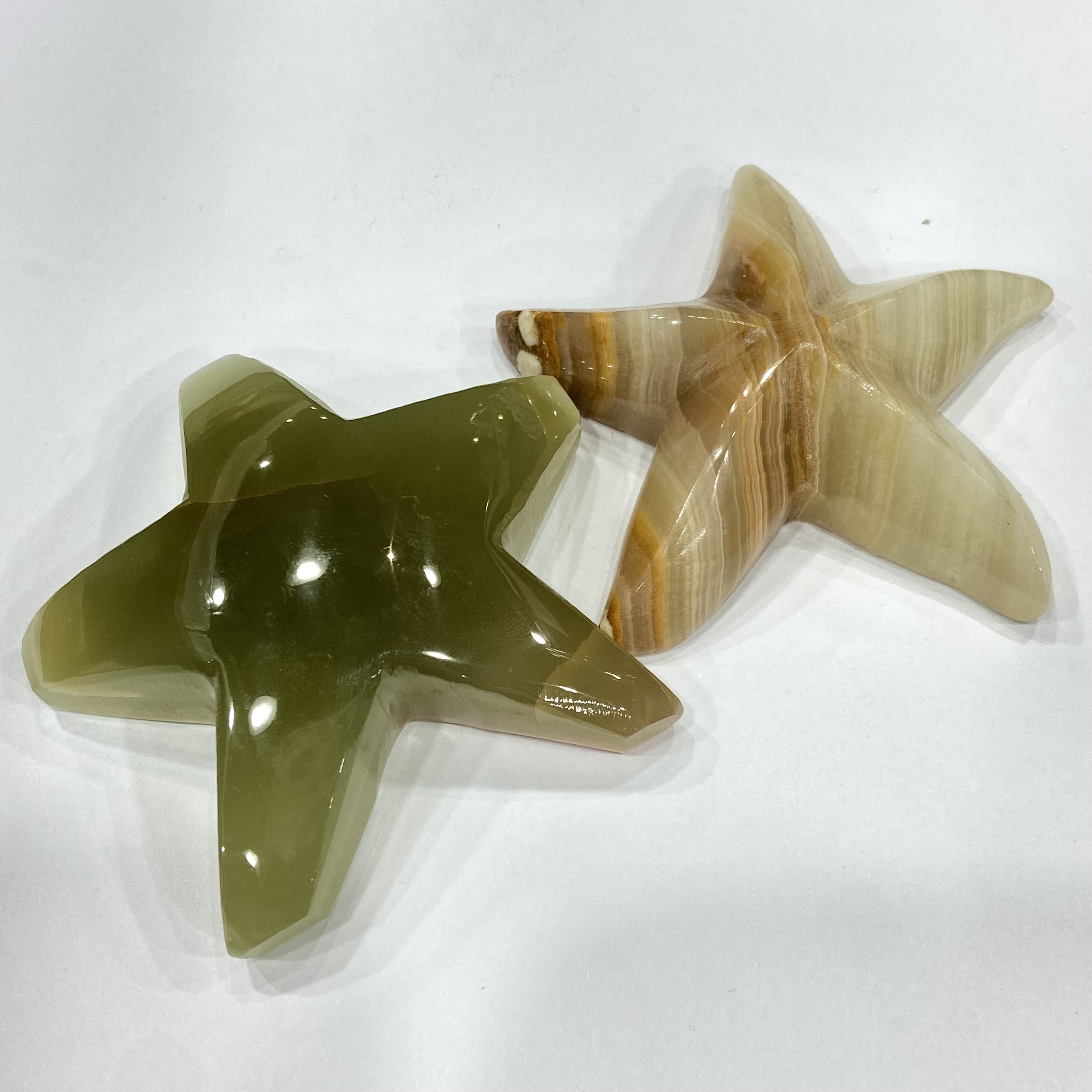 High Quality Natural crystals healing stones Afghanistan jade five-pointed star Carving piece for decoration and gifts