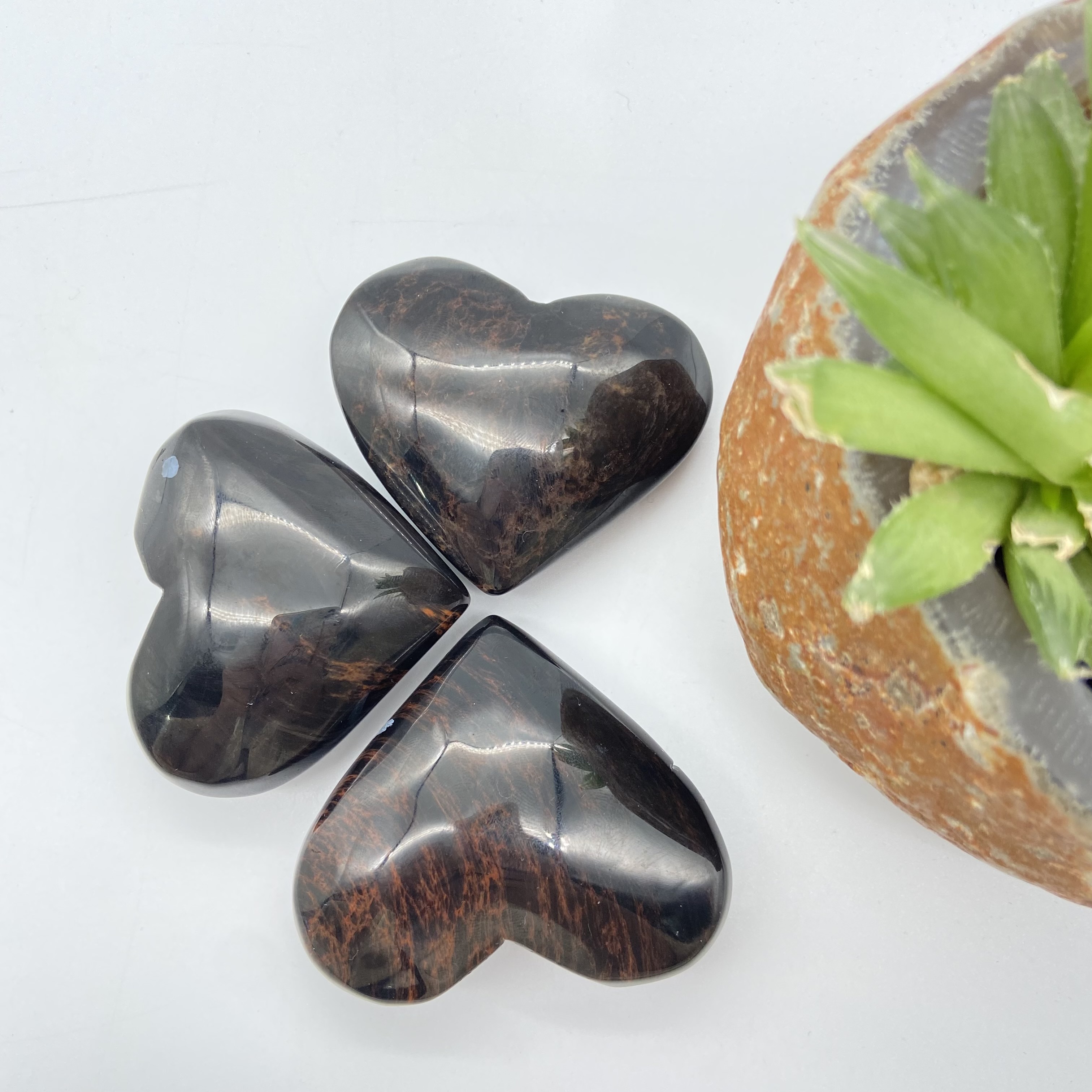 New Natural crystals healing stones rose gold stone heart fengshui and healing crystal stone for decoration and gifts