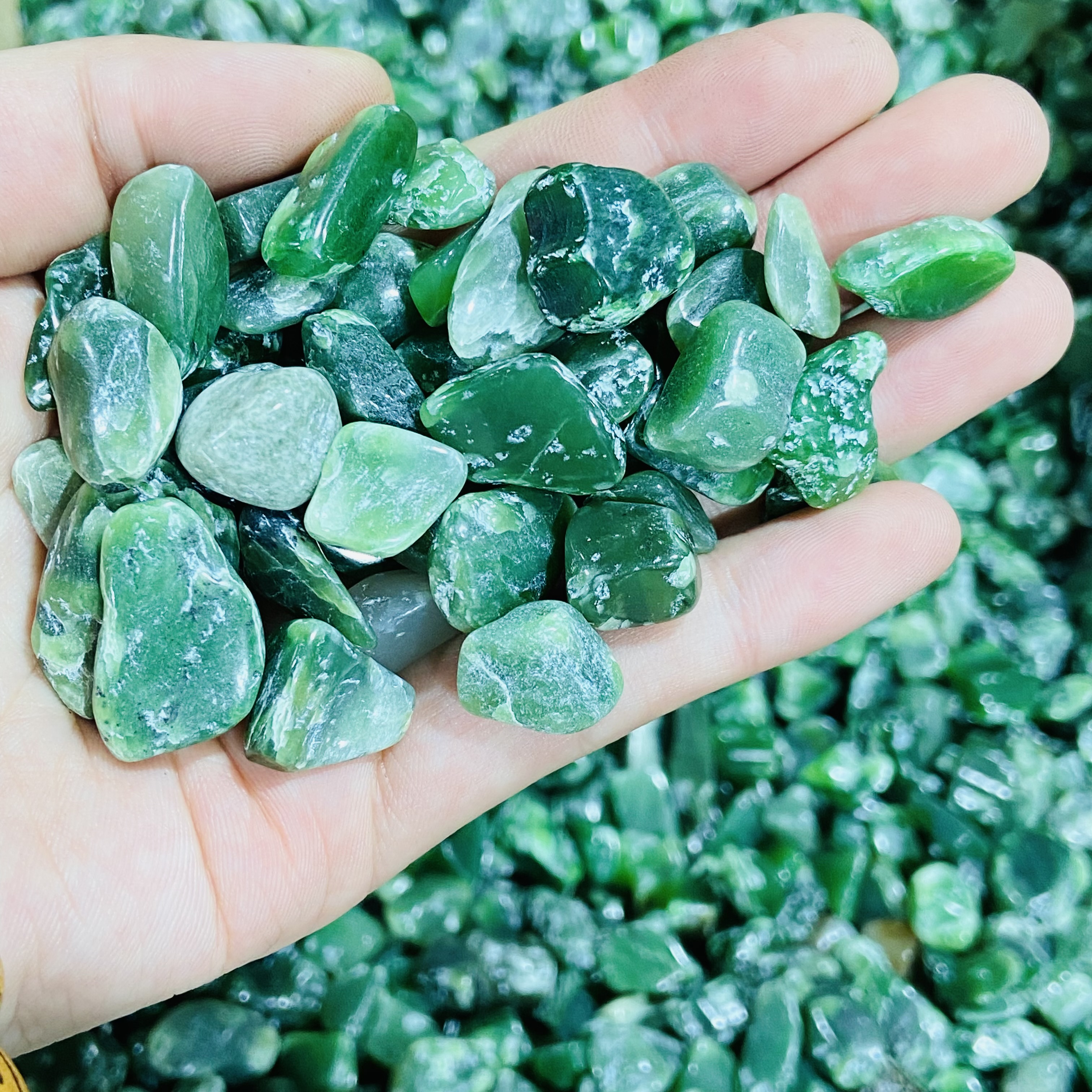 Hot sale tumbled stones natural crystal high quality energy healing natural crystal jasper crushed stone for fengshui