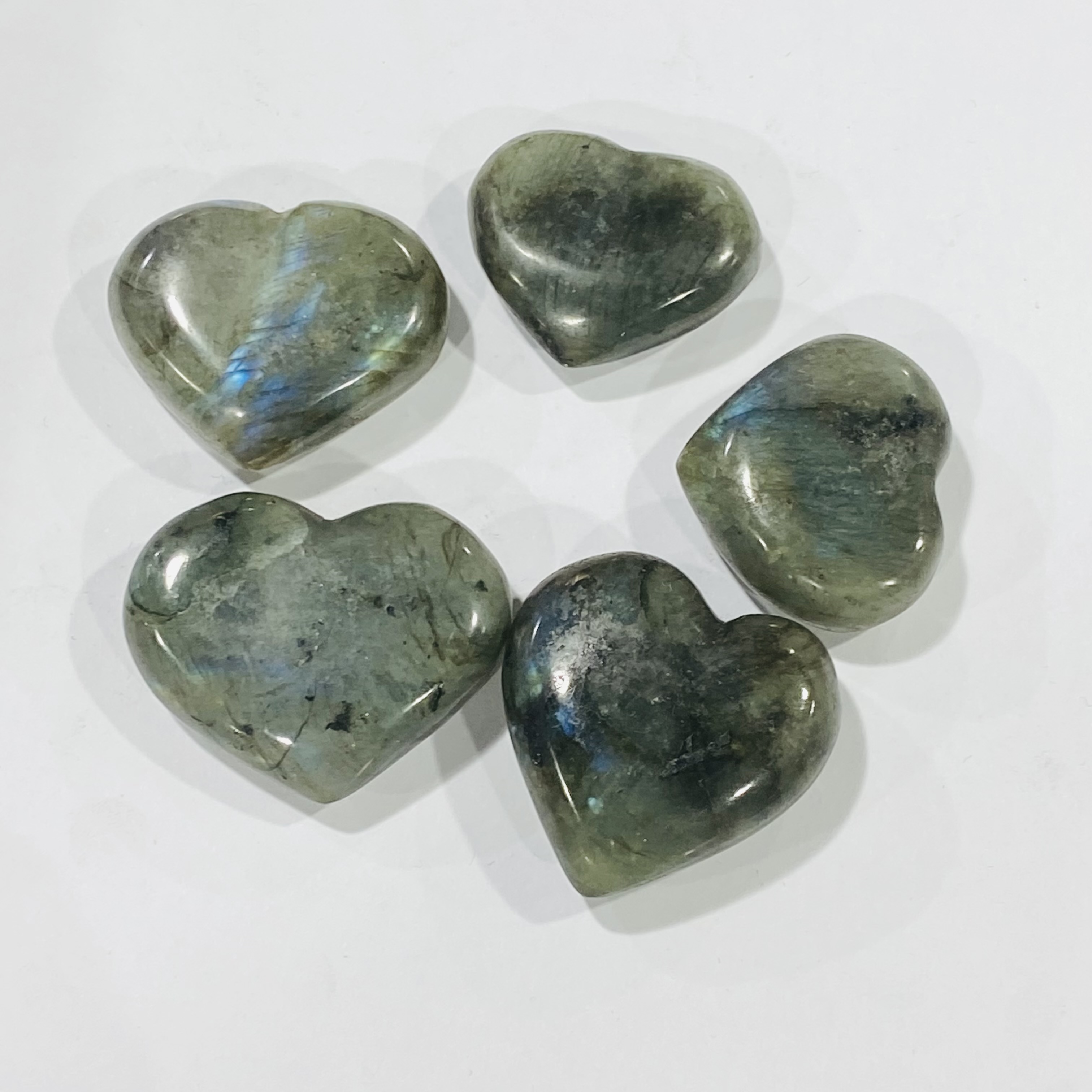 Best Quality various natural crystals healing labradorite stones heart fengshui crystal craft stone for decoration and gifts