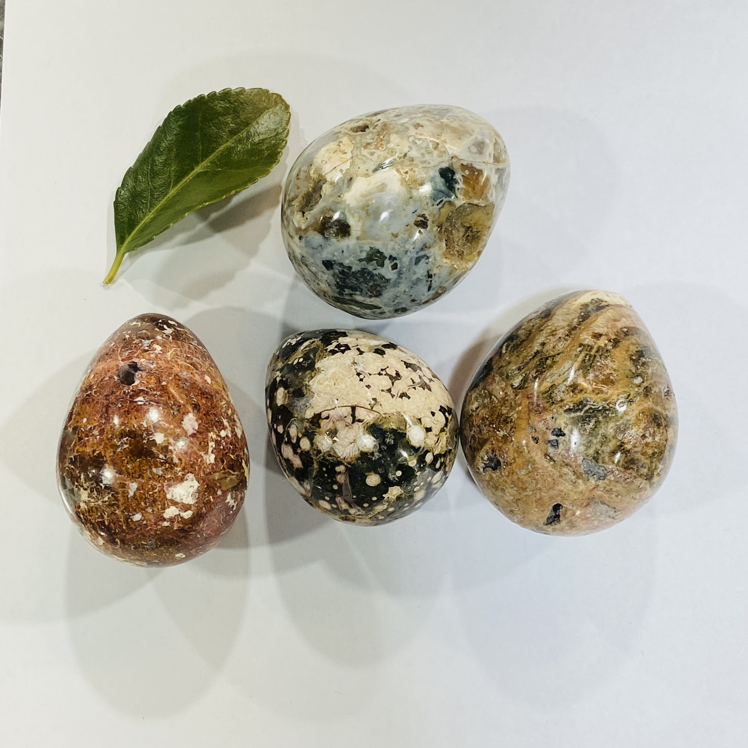 Best Quality Natural crystals healing stones Ocean Jasper crystal egg stones healing crystal for decoration and gifts