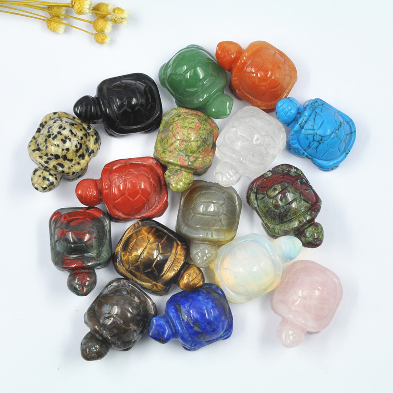 Wholesale crystal carving crafts crystal turtle carving crystal healing stone decoration and gifts