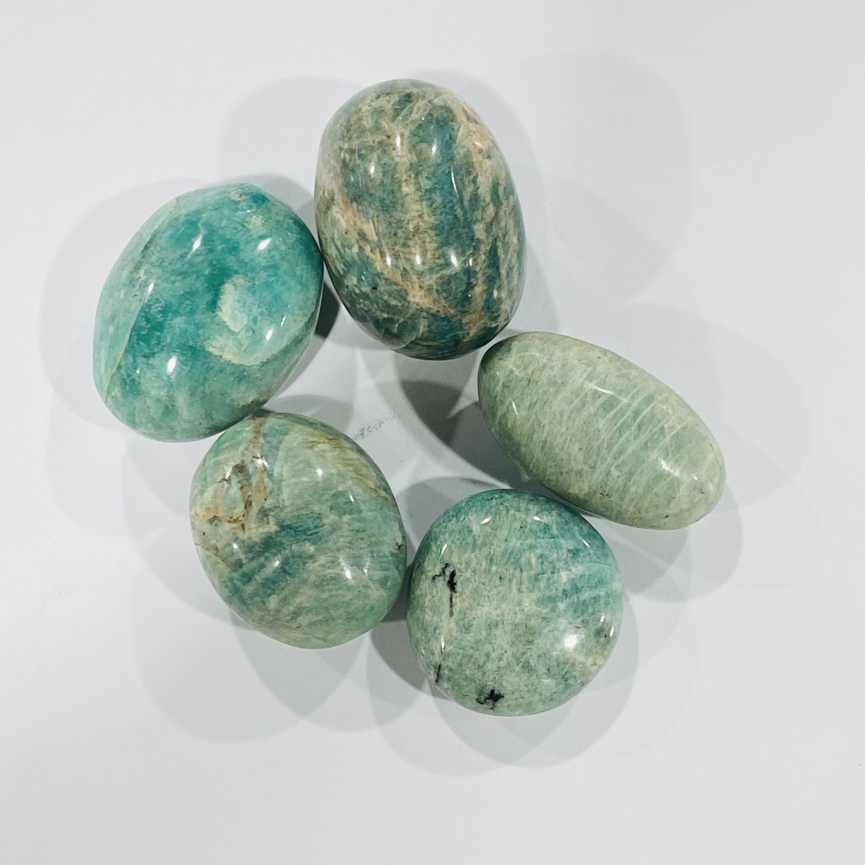 Best Quality Natural crystals healing stones amazonite palm stone healing stone for decoration and gifts