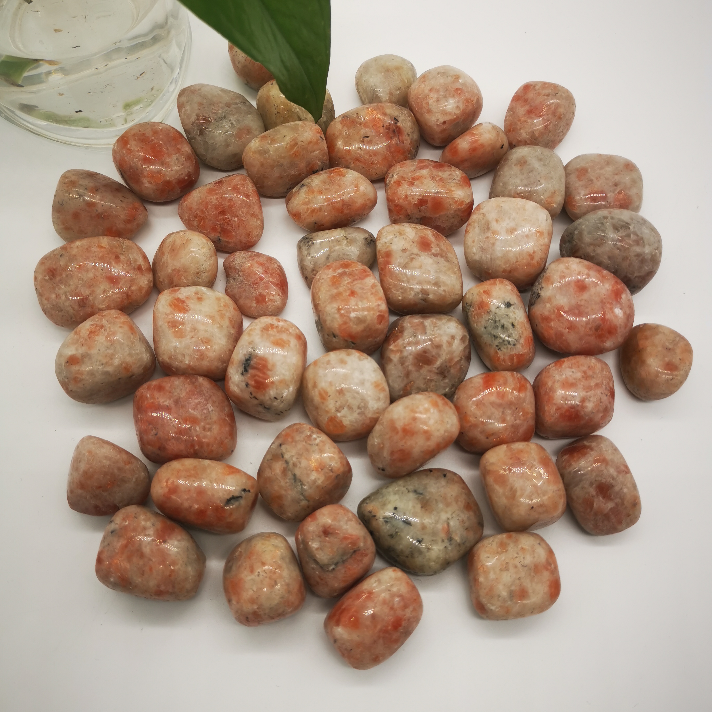 Best selling natural 2-3cm polished small sun stone decoration wholesale reiki healing sun stone tumbled stone for fengshui