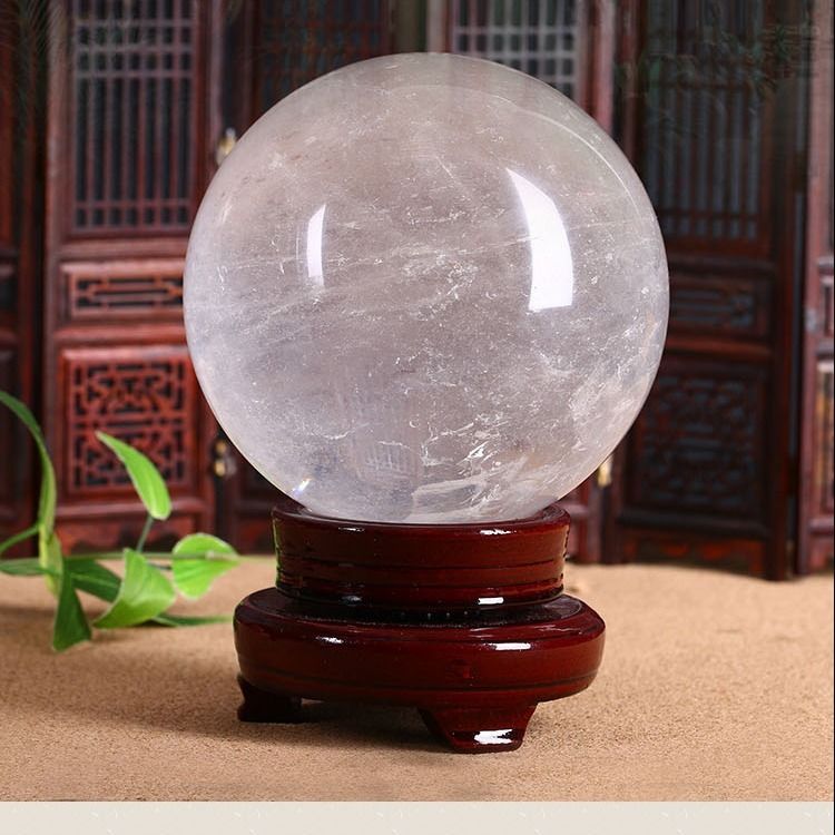 High quality crystal ball natural crystal polished large size transparent crystal ball decoration