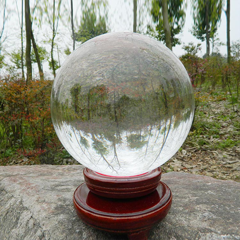 Hot selling crystal ball folk crafts natural polished gemstone healing transparent large crystal ball decoration