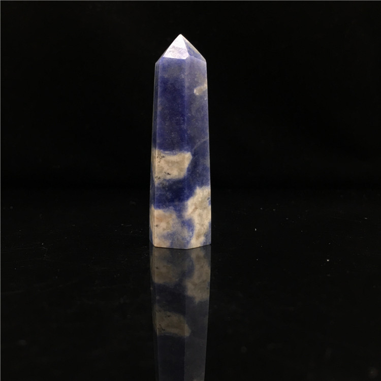 Natural crystal point wholesale wand healing reiki clear blue druzy stone crystal tower for Home Decoration