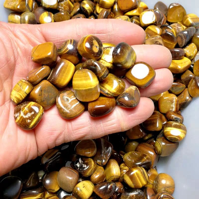 Best Selling Crystal Gemstone Feng Shui Decoration natural crystal tiger eye stone tumble stones for healing