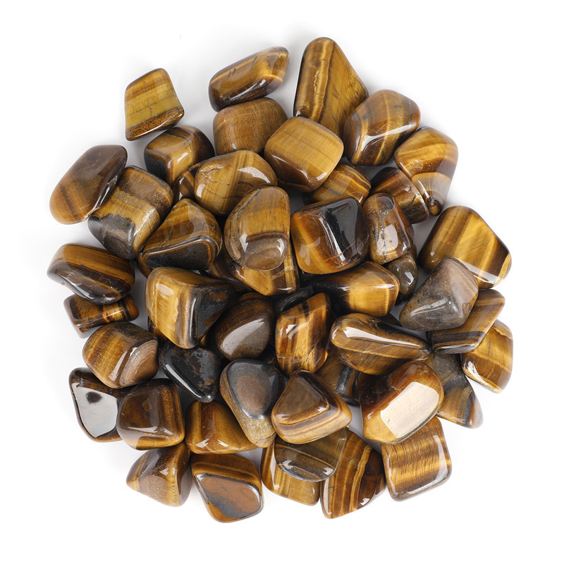 Natural polished tiger's eye gem wholesale bulk crystal healing golden tiger's eye gravel tumbled stone for decoration