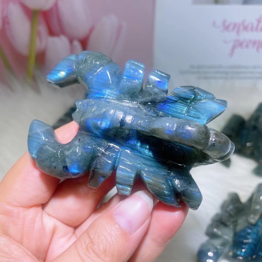 Hot sale natural stone hand carved animals wholesale bulk healing crystal carvings scorpion for home decoration