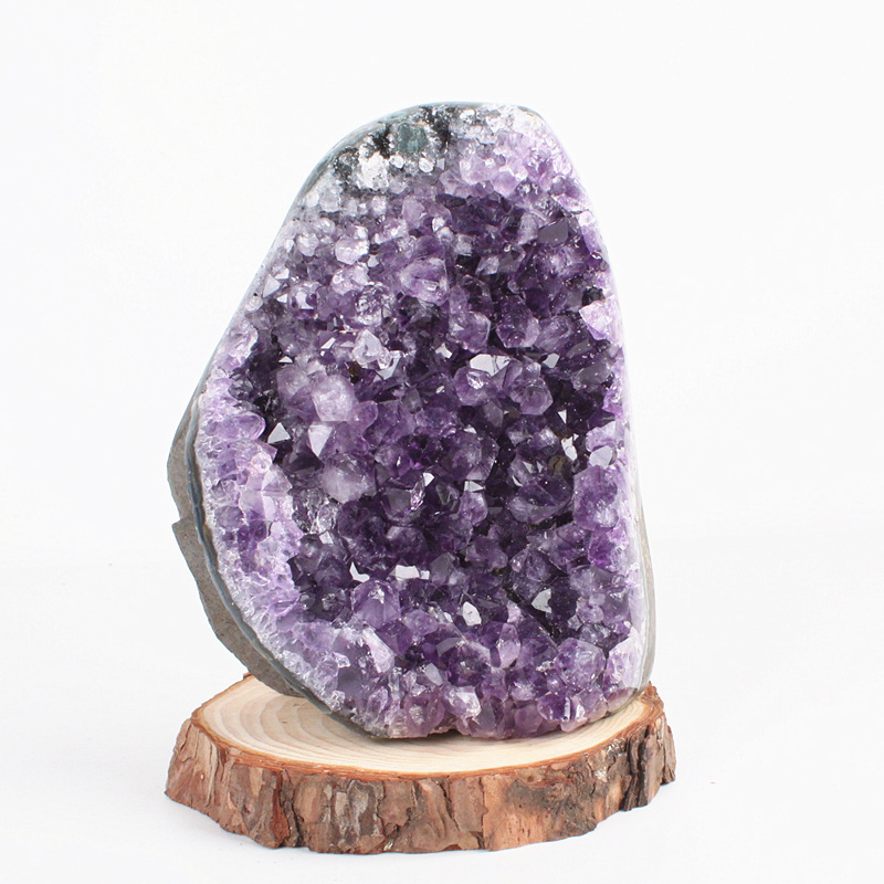 Wholesale high quality amethyst cluster decoration natural healing brazil amethyst cluster geode crystal crafts for gifts