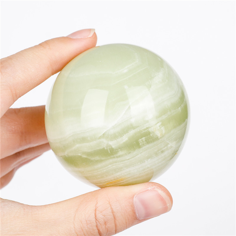 High Quality Natural 5cm Big Round Polished Afghanistan Jade Ball Palm Crystal Gemstone Healing Sphere For Gifts