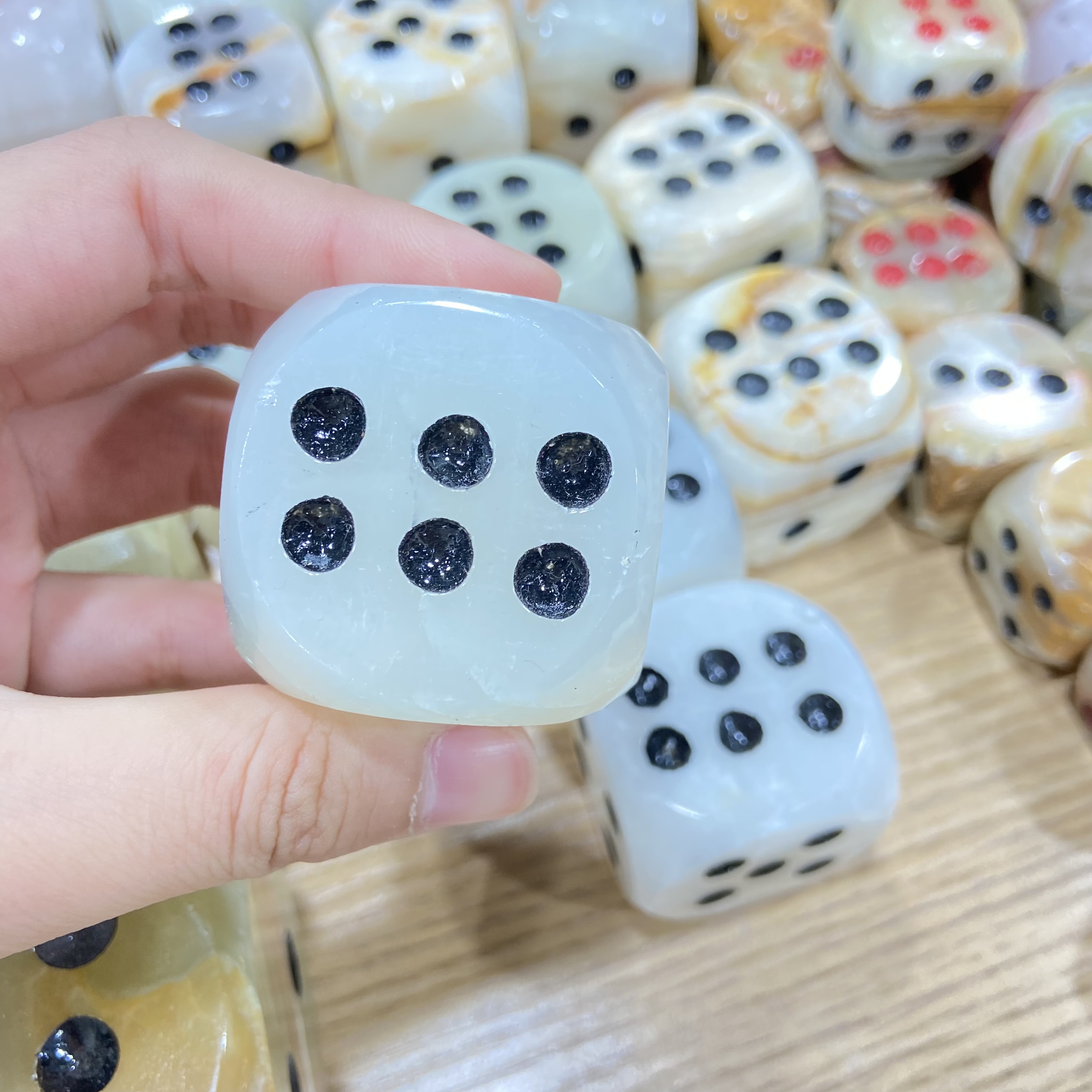 Top saling Natural crystals healing stones Afghanistan jade dice Carving piece for decoration and gifts