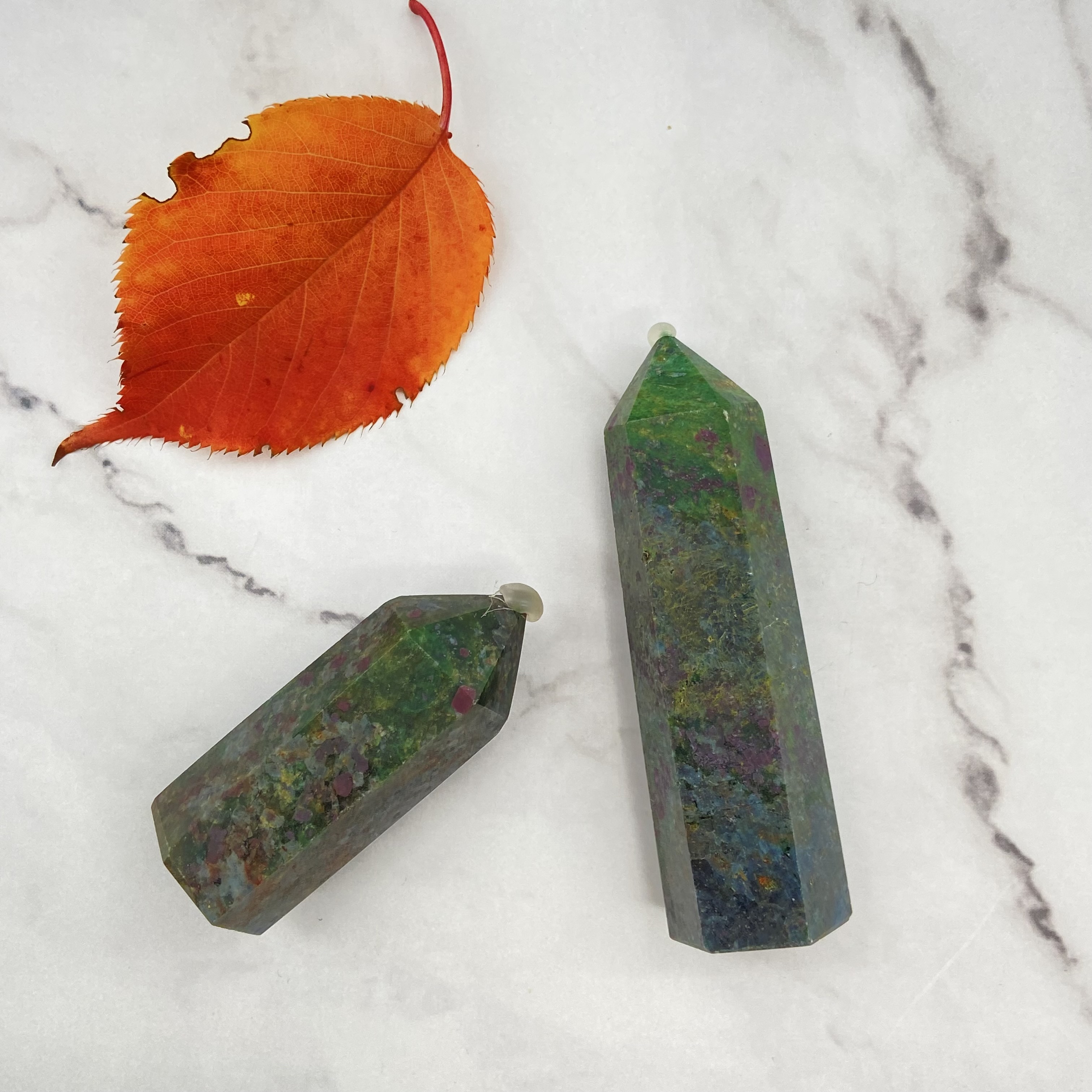 Hot selling natural bulk crystal points polishing red green treasure mini tower crystals for Fengshui healing