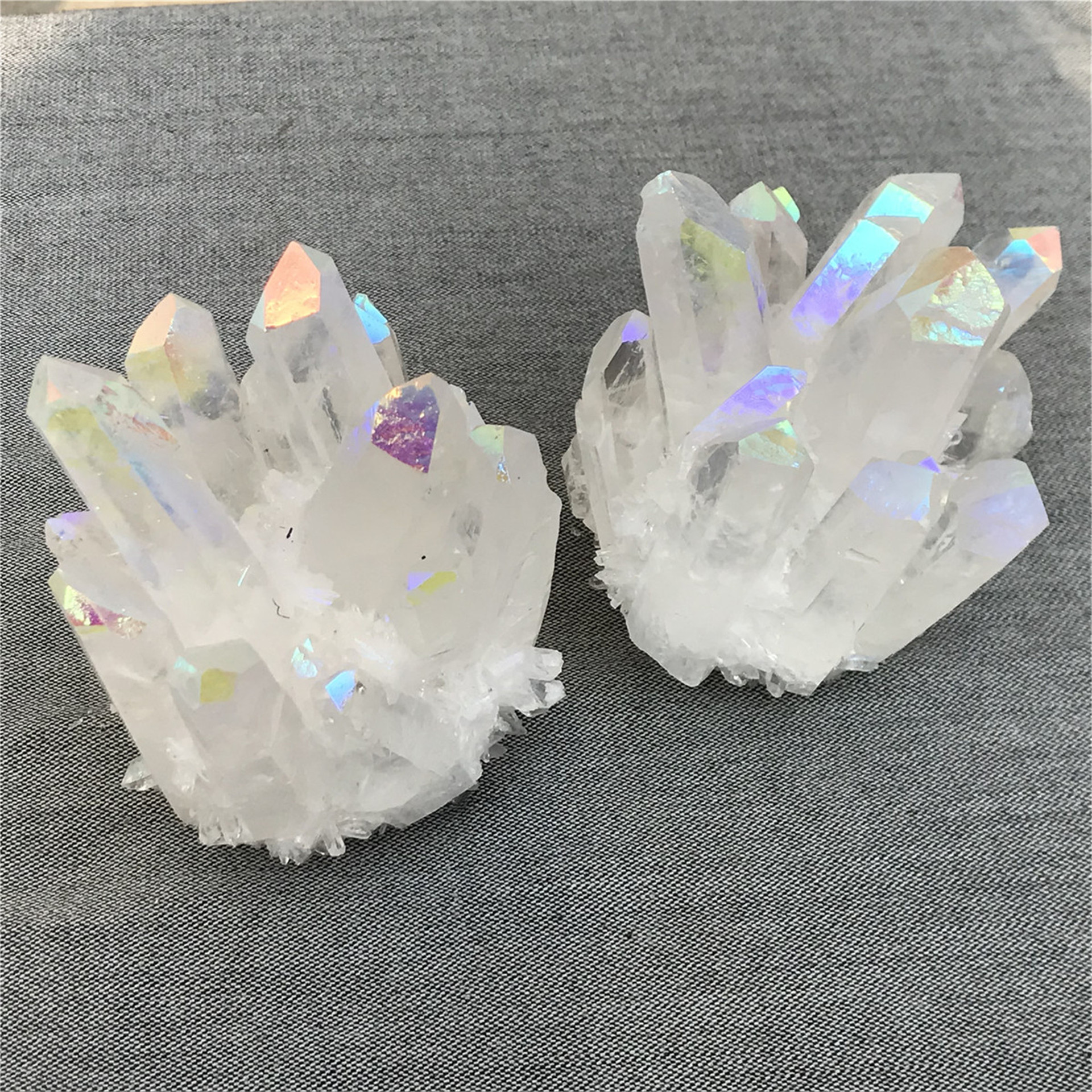 Top saling best quality natural quartz crystal electroplate aura Cluster crystals healing stones for decoration and energy