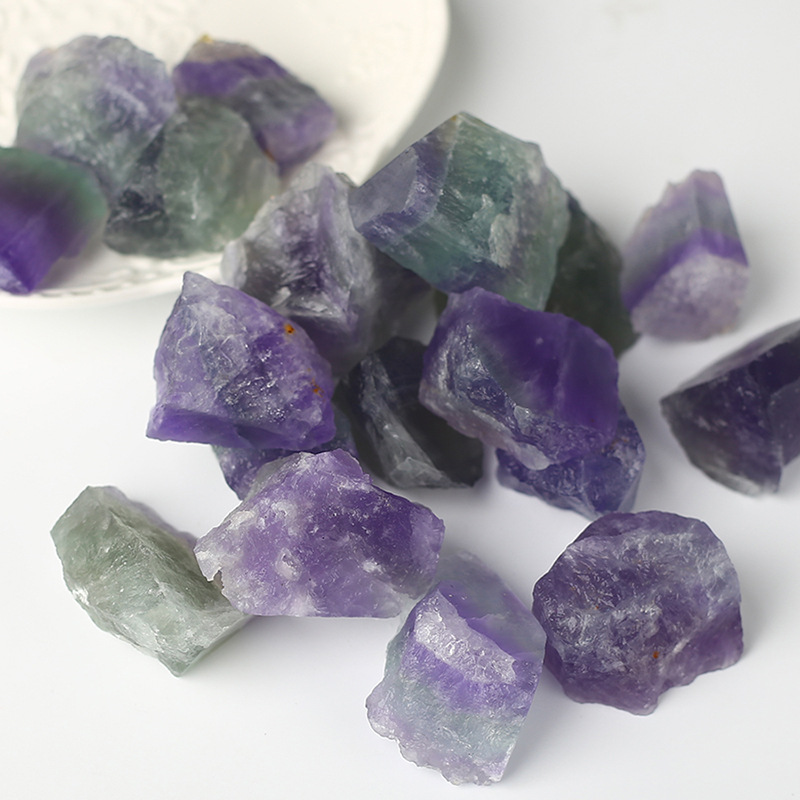 Wholesale natural color fluorite rough rough color fluorite color fluorite garden decorative stone